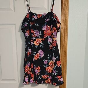 Trixxi Black Floral Mini Dress